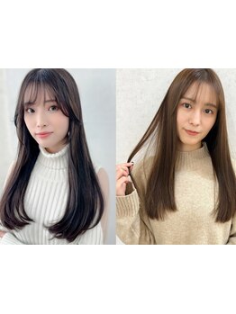 【キラ髪☆縮毛矯正リタッチ+カット☆￥11200】まっすぐ過ぎない自然なストレートに♪【吾妻】