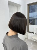 ストリートメント×前下がりボブ