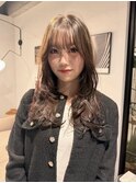 ダブルカラーインナーカラーイヤリングカラーくすみカラー