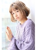ミルクブラウン/ダークパープル/ナチュラルショート/夏/町田