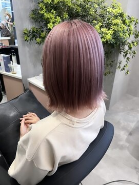 ジエクトカナウ 梅田 【顔周り似合わせカット】レイヤーボブ/チェリーレッド