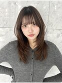 レイヤーカット ワンカール 顔まわりカット