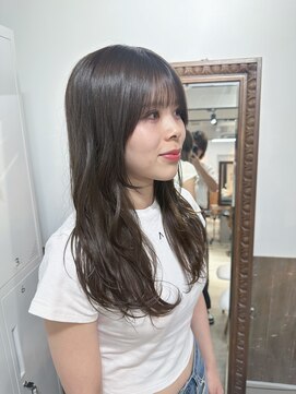 ルミ 上大岡店(Lumi) TAKE/顔まわりレイヤー/グレージュ/ゆる巻きウェーブ