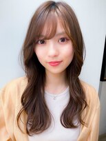 アース 錦糸町店(HAIR&MAKE EARTH)&nbsp;秋色◎韓国レイヤーロング×艶髪ミルクティーベージュ