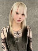 エンドカラー ブロンドベージュ ブリーチ ハイトーン 20代