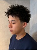 テーパーフェードスパイキーショート