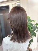 ＊ ワンカラーで出来るブラウンカラー くびれヘア