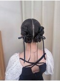 ツインアレンジ 個性派ヘア ミディアムヘア ヘアセット