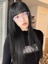 ザ スリック(THE SLICK) 頬ラインをすっきり整える黒髪ロング縮毛矯正