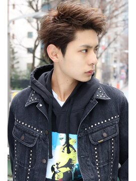 ネイビー(NAVY) ソフトリーゼント ワイルドアップバング Taka風