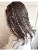 ヘアーワークス ヘルム 渋谷店(HAIR WORKS HELM)&nbsp;[HELM渋谷]透け感アッシュ×さらつやストレート
