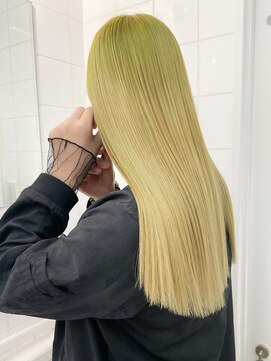 デート 下北沢(DATE) ダブルカラーミルクティーベージュカラーケアブリーチ韓国ボブ