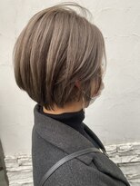 ヘアー カーム 鹿島田店(HAIR CALM) 大人可愛いダブルカラーショコラアッシュヘルシースタイルボブ