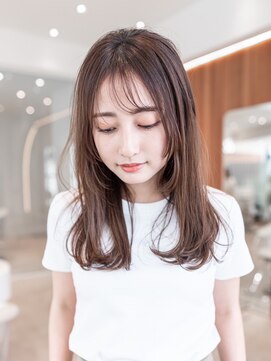 ハバナ 渋谷(HAVANA) 20代30代大人可愛い斜めバンググレージュカラー/レイヤーカット