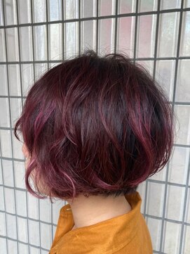 マティーナ ヘアー 池袋(Matina hair) 【ショートパーマ/ショートボブ/ピンクカラー】20代30代40代
