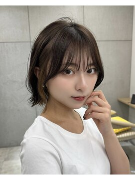 サンド 池袋(sand) レイヤーボブ/くびれボブ/グレージュ/イヤリングカラー