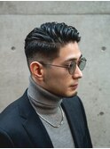 スリックバック 外国人風 リクルート バーバー ビジネスマン