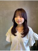 大人気!韓国風ロングレイヤースタイル