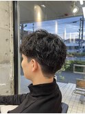 短髪ツイストスパイラルパーマ