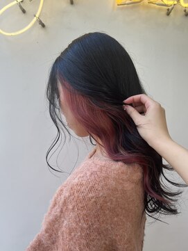 アジールヘア 北千住駅西口店(agir hair) インナーピンクイルミナカラー北千住