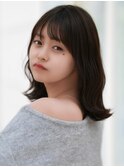 【F】かわいい小顔前髪くびれヘアミディアム