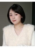 20代30代40代大人可愛い簡単内巻きボブ×透明感暗髪