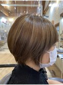ハイライトショートボブ