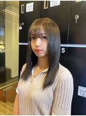 ブリーチなし/レイヤーカット/顔まわりカット/ブルーブラック