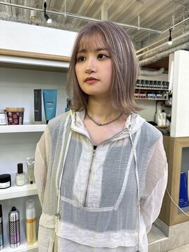 ウル 岡山駅店(ULu.) ハイライトハイトーンダブルカラー20代30代40代前髪長めULu