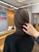 ヘアースペースブルーム プリュス 石橋店(HAIR SPACE BLOOM plus)&nbsp;石橋阪大前/ハイライトカラー/白髪ぼかし/レイヤーボブ/縮毛矯正