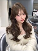 韓国ヘア/ブリーチなし/顔周りカット/レイヤーカット/