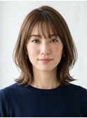 白髪ぼかしショートボブ　外はね
