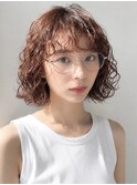 原宿ボブパーマスパイラルパーマ顔周りカット外国人風パーマ20代