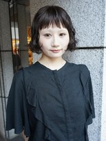 ダブ アオヤマ(DaB AOYAMA) オン眉 ショートバング ボブパーマ ドライパーマ 前髪パーマ
