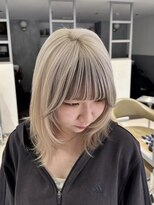 アース 高円寺店(HAIR & MAKE EARTH)&nbsp;ホワイトベージュ×顔まわりインナー〔@x__xrn03 〕