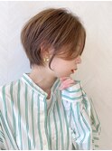 ショート×白髪ぼかし×ナチュラルショート×３０代４０代５０代