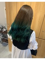 ディードットログ 大和西大寺店(D.Log)&nbsp;ターコイズグリーングラデーションカラー/アッシュグレー