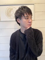 アミュレ(Amule)&nbsp;メンズ黒髪束感刈り上げショート30代40代梅ヶ丘美容室