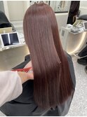 チェリーブラウン/フェミニン/ダークアッシュ/束感/福岡髪質改善