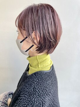 ヘアー アイス 御器所本店(HAIR ICI) 20代30代大人可愛いエアリーボブピンクベージュ透明感