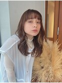 大人かわいい軽ウェーブ/インナーカラー