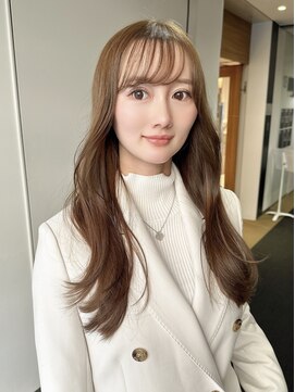 ビーハイブ 一番町店 アヴェダ(BEHIVE) レイヤーロング　TWICEサナ風カラー