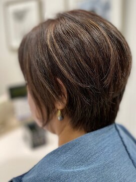 ソシエ 天王寺ミオ店 白髪ぼかしハイライト/大人女性/40代/50代/60代