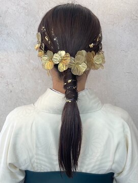 ビスクヘアデザイン(bisq hair design) アレンジ　艶髪　髪質改善　ヘアセット　編みおろし　顔まわり