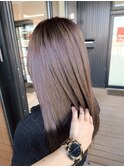 アッシュグレージュ×ラベンダー×艶カラー