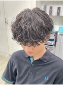 ツイストスパイラルパーママッシュメンズパーマ波巻きパーマ
