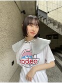 ◎切りっぱなしボブ縮毛矯正ミニボブストレートパーマ