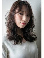 カバーヘア イヴ 戸頭店(COVER HAIR EVE) オリーブグレージュ大人巻きカール抜け感ロングv戸頭30代40代