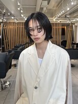 メゾンアクア 表参道(Maison ACQUA)&nbsp;=メンズボブ/ダークアッシュ/ニュアンスパーマ／メンズウルフ