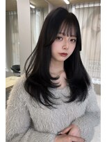 ボタン テンジン(VOTAN tenjin)&nbsp;【杉本大地】韓国ヘア/暗髪/レイヤーロング/流れる顔周りカット